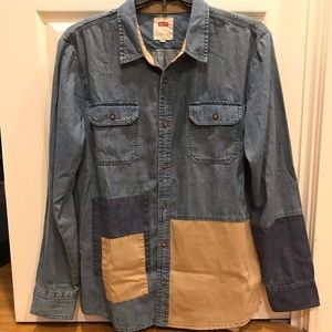 Levi’s patchwork denim shirt